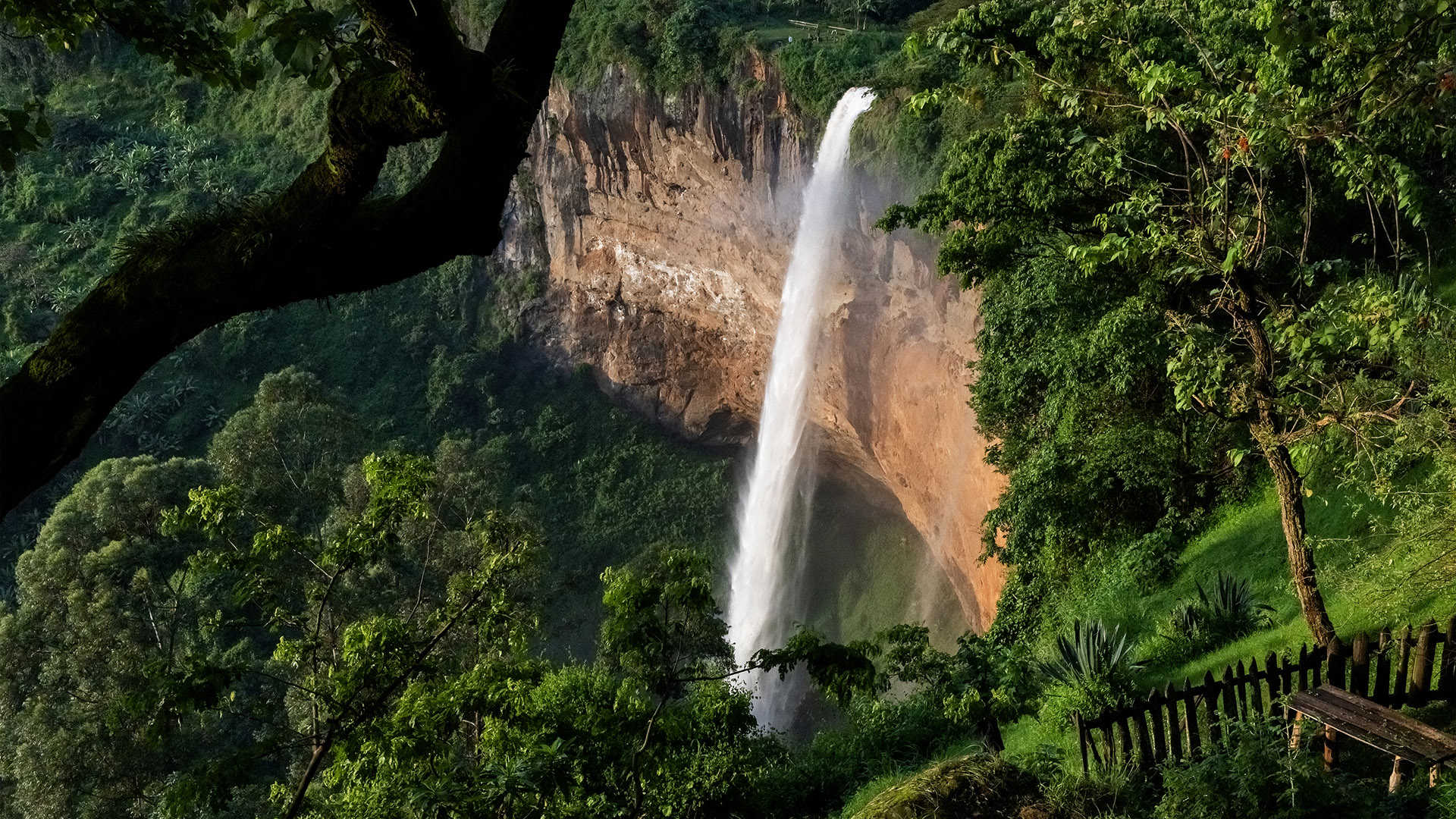 Sipi Falls landscape in Uganda